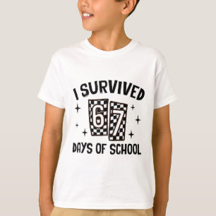 Jag överlevde 67 dagar i skolan Six Seven Meme Lär T Shirt