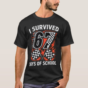 Jag överlevde 67 dagar i skolan Six Seven Meme Rac T Shirt