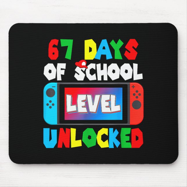 Jag överlevde 67 skoldagar Gamer 67 dagar student Musmatta (Framsidan)