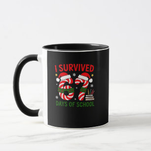 Jag överlevde 67 skoldagar jul 100 dagar mugg