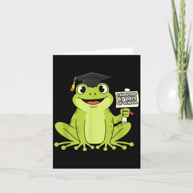 Jag överlevde 67 skoldagar Rolig 67 lärare stu Kort (Framsida)