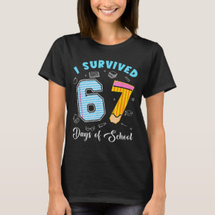 Jag överlevde 67 skoldagar Rolig 67-meme lärare T Shirt