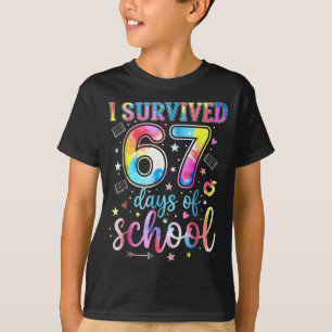 Jag överlevde 67 skoldagar Rolig 67 meme lärare T Shirt
