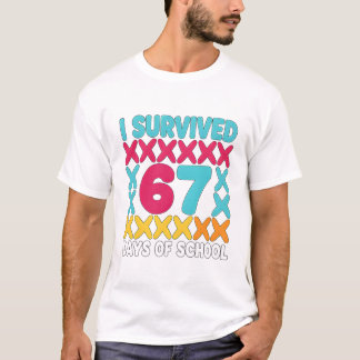 Jag överlevde 67 skoldagar Rolig markering T Shirt
