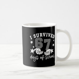 Jag överlevde 67 skoldagar Roligt 67 lärare elev Kaffemugg