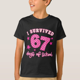 Jag överlevde 67 skoldagar Roligt 67 lärare stud T Shirt