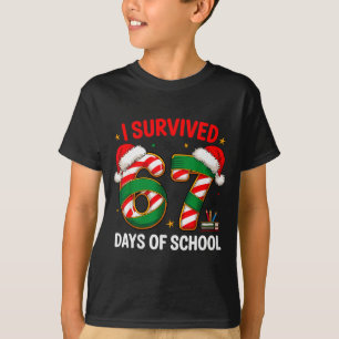 Jag överlevde 67 skoldagar Roligt Gen jul T Shirt