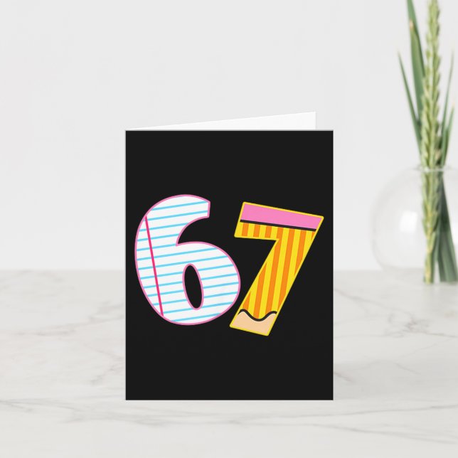 Jag överlevde 67 skoldagar Roligt meme lärare 2  Kort (Framsida)