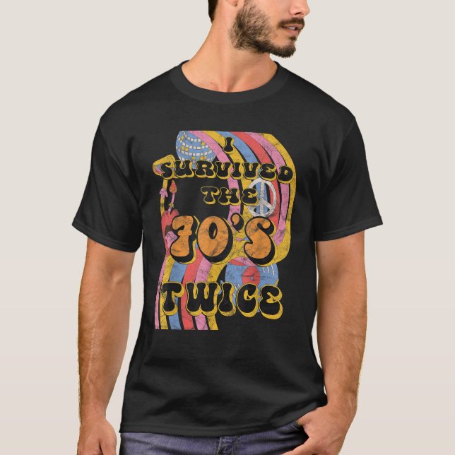 Jag Överlevde 70-talet 25 80:e fågeln T Shirt (Framsida)