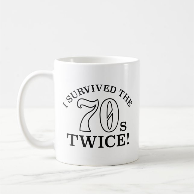 Jag Överlevde 70-talet två gånger Kaffemugg (Vänster)