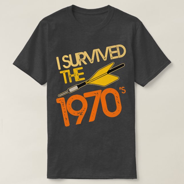 Jag Överlevde 70-talets Jarts Missile-spel T Shirt (Design framsida)