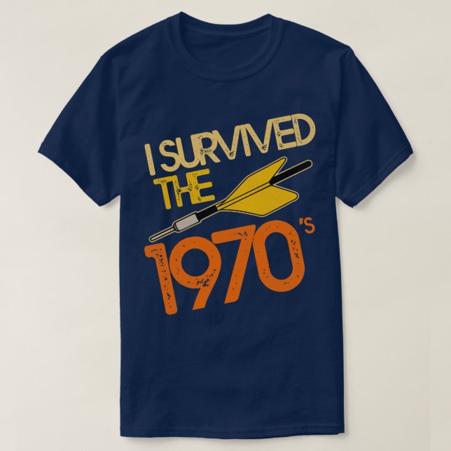 Jag Överlevde 70-talets Jarts Missile-spel T Shirt (Design framsida)