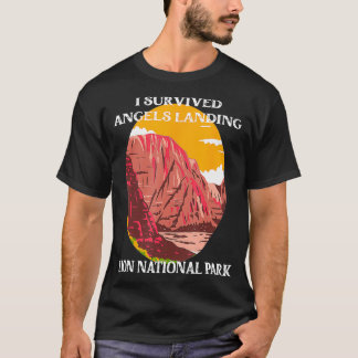 Jag Överlevde Änglar landning av Hike Zion nationa T Shirt
