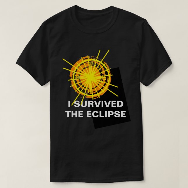 Jag Överlevde anpassadet Eclipse lustigt Tröja (Design framsida)
