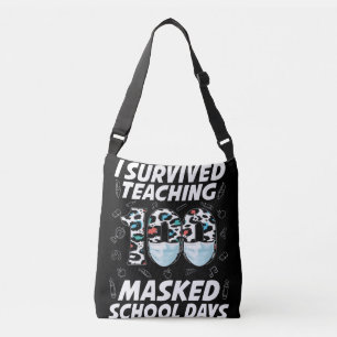 Jag Överlevde att undervisa 100 Mask School Days Axelväska