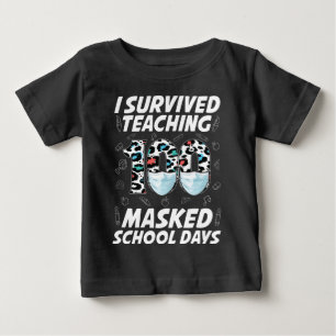 Jag Överlevde att undervisa 100 Mask School Days T Shirt