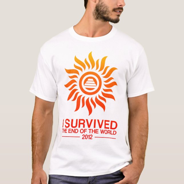 Jag överlevde avsluta av världen 2012 t-shirt (Framsida)
