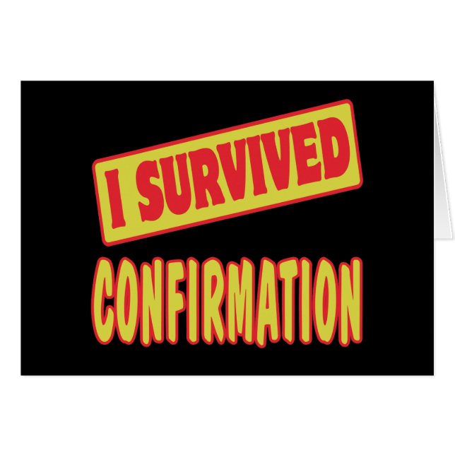 JAG ÖVERLEVDE BEKRÄFTELSE HÄLSNINGSKORT (Framsidan Horizontal)