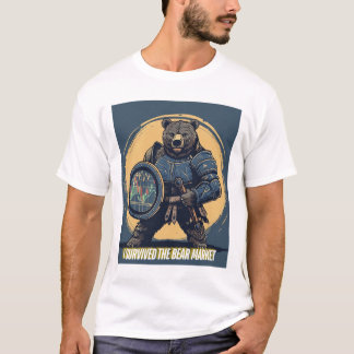 Jag överlevde björnmarknaden – Financial Warrior B T Shirt