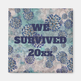 Jag Överlevde Blue Covid Virus Magnet