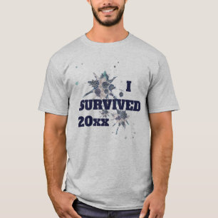 Jag Överlevde Blue Covid Virus T-Shirt