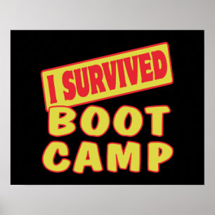 JAG ÖVERLEVDE BOOT CAMP POSTER