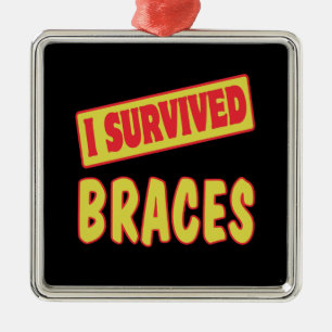 JAG ÖVERLEVDE BRACES JULGRANSPRYDNAD METALL