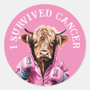 Jag överlevde bröstcancer runt klistermärke