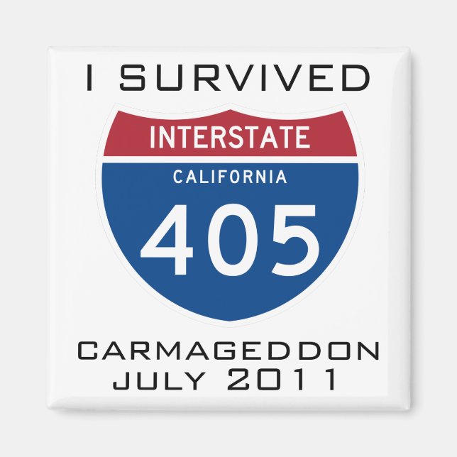 Jag Överlevde Carmageddon Magnet (Framsidan)