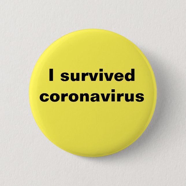 Jag överlevde coronavirus knapp (Framsida)