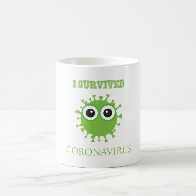 Jag Överlevde Coronavirus Quarantine Kaffemugg (Center)
