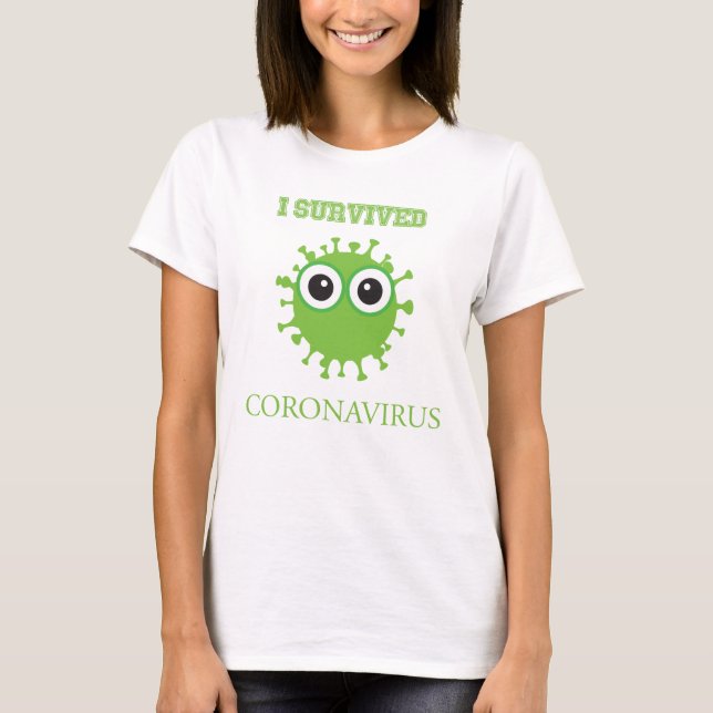 Jag Överlevde Coronavirus T Shirt (Framsida)
