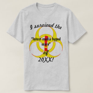 Jag Överlevde de senaste medierna Skrämmer biofara T Shirt