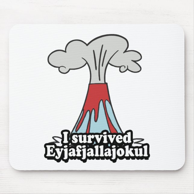 Jag överlevde den Eyjafjallajokul vulkan Musmatta (Framsidan)