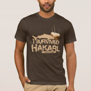 Jag överlevde den Hákarl T-tröja Tee