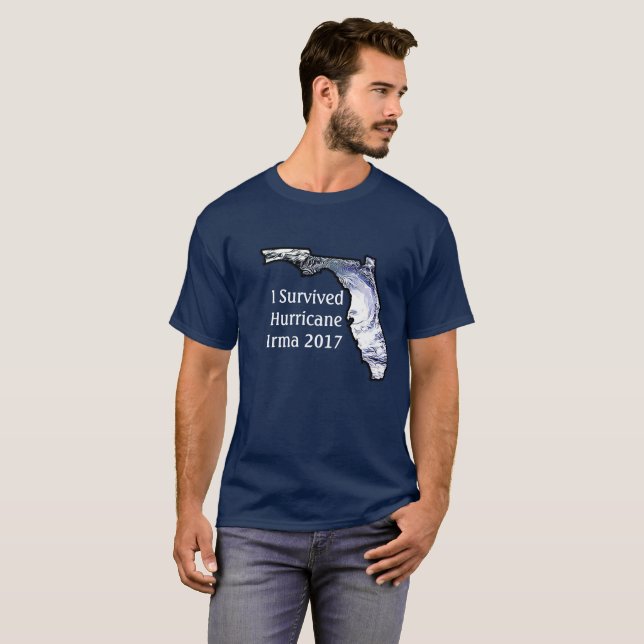 Jag överlevde den orkanIrma skjortan 2017 Tee (Hel framsida)