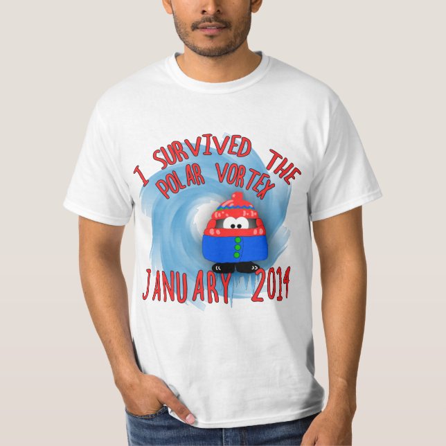 Jag överlevde den POLARA VIRVELN Januari 2014 Tee (Framsida)