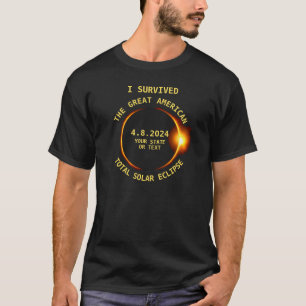 Jag överlevde den sammanlagda sol- förmörkelsen tee shirt