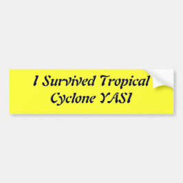 Jag överlevde den tropiska cyclonen YASI Bildekal