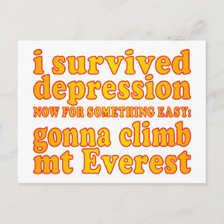 Jag Överlevde Depression - nu ska klättret Mt Ever Vykort