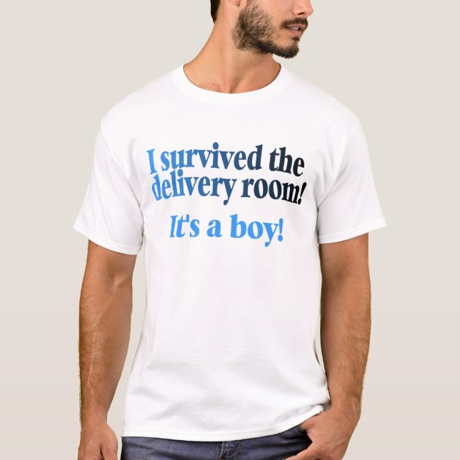 Jag överlevde det dess leveransrummet en pojke t-shirt (Framsida)