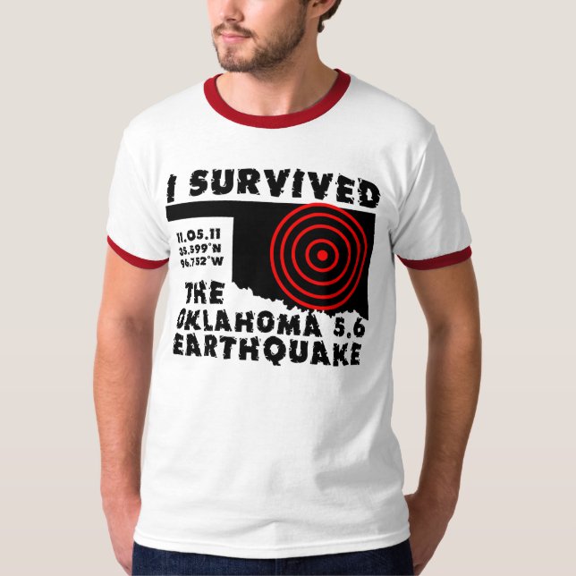 Jag överlevde det Oklahoma jordskalvet Tee (Framsida)