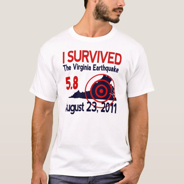 Jag överlevde det Virginia jordskalvet Tee (Framsida)