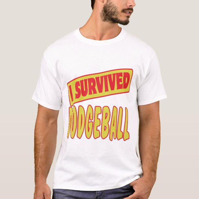 JAG ÖVERLEVDE DODGEBALL TEE SHIRT (Framsida)