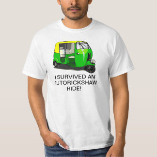 JAG ÖVERLEVDE en AUTORICKSHAW-RITTtshirt Tee
