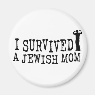 Jag överlevde en judisk mamma - judehumor magnet