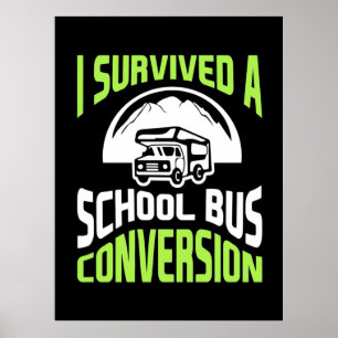 Jag Överlevde en omställning av Buss i skolan Poster