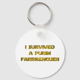 Jag överlevde en Purim Farbrenguen Nyckelring