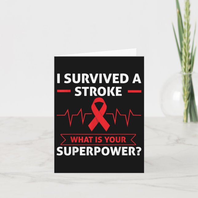 Jag överlevde en stroke Vad är din superkraft Hjär Kort (Framsida)