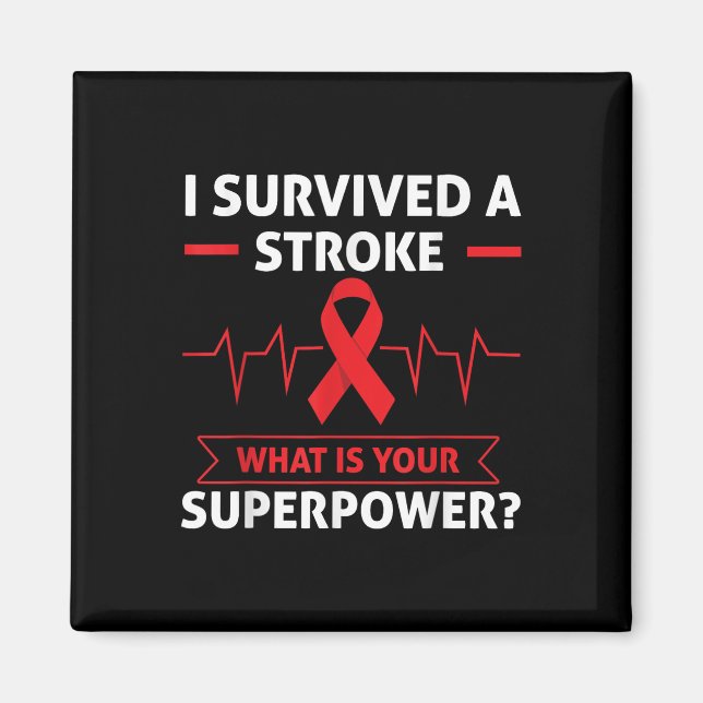 Jag överlevde en stroke Vad är din superkraft Hjär Magnet (Framsidan)